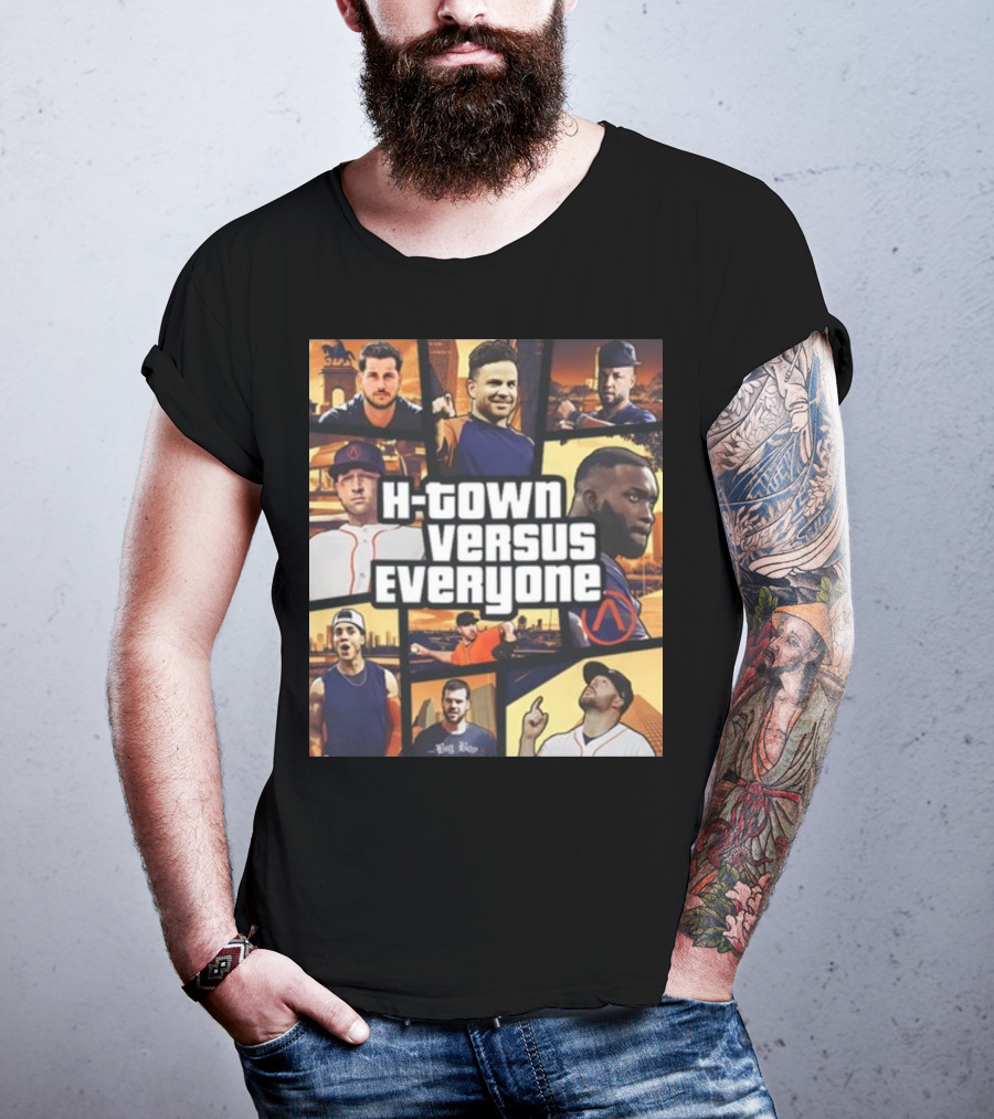 H-Town Versus Everyone Houston Sports Icons Collage T-Shirt