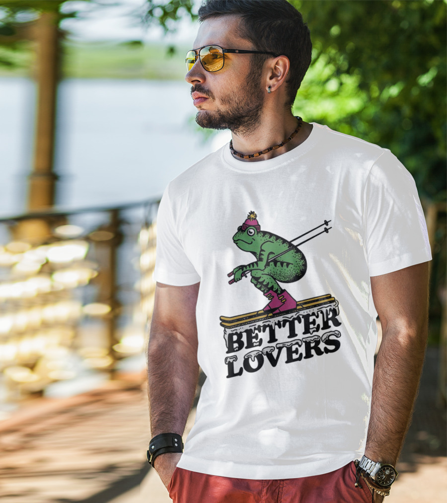 Better Lovers Ski Frog Pom Pom Hat Slalom T-Shirt