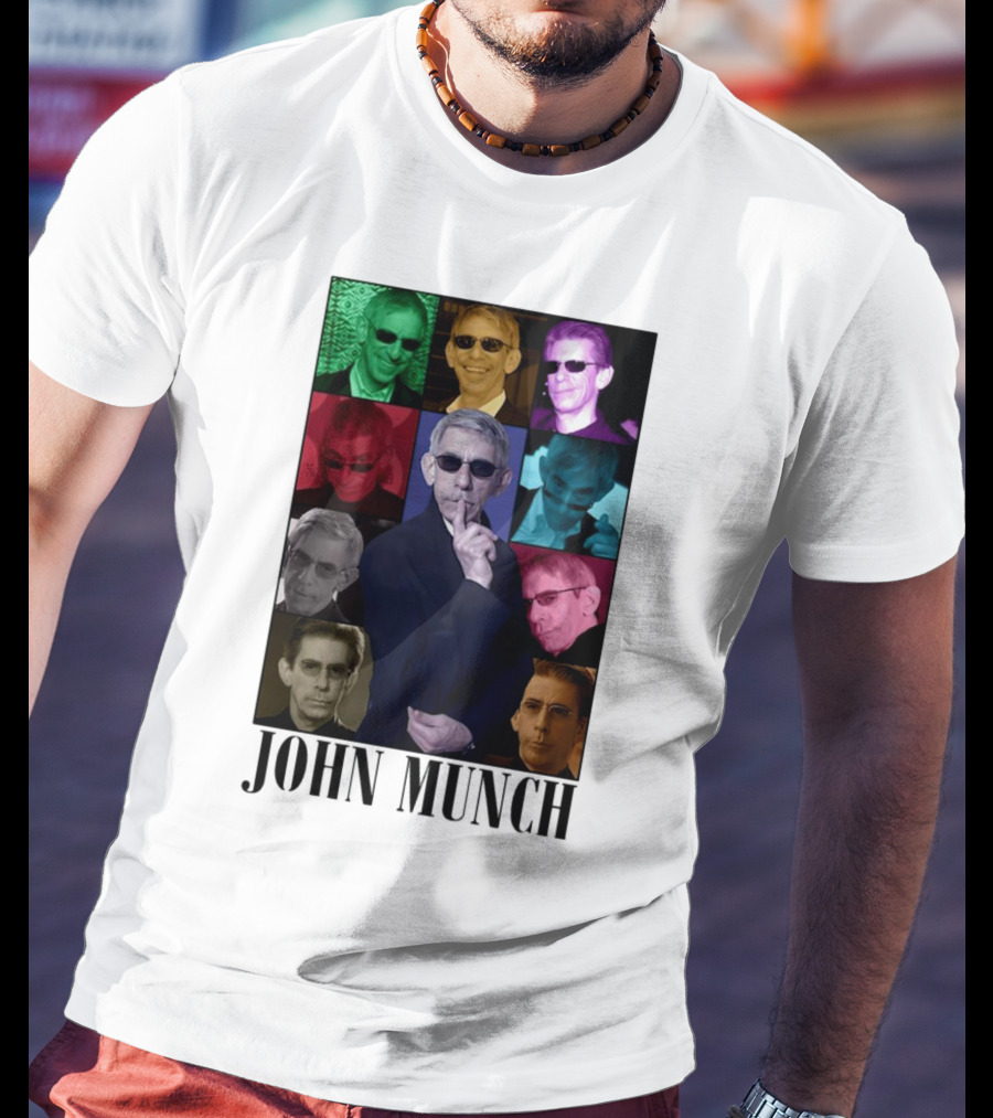 John Munch Multicolor Photo Collage T-Shirt