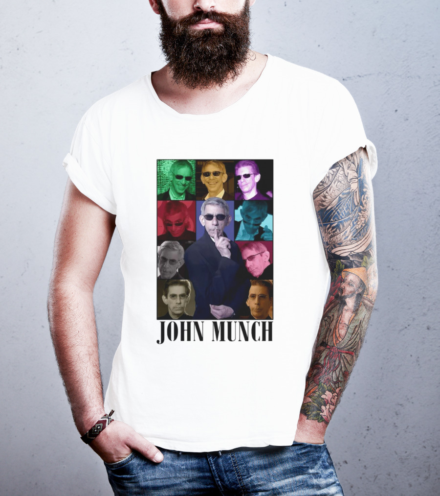 John Munch Multicolor Photo Collage T-Shirt