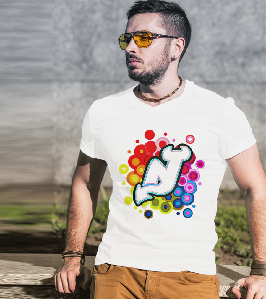 New Jersey Devils Rainbow T-Shirt