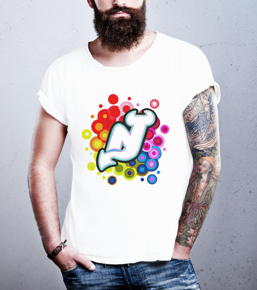 New Jersey Devils Rainbow T-Shirt