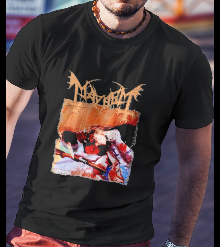 Mayhem Norwegian Black Metal The Dawn Of The Black Hearts T-Shirt
