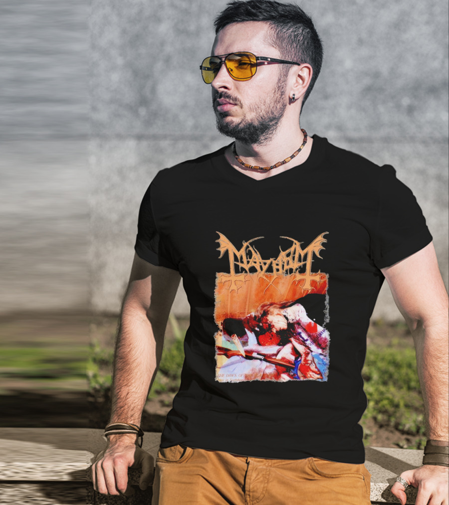 Mayhem Norwegian Black Metal The Dawn Of The Black Hearts T-Shirt
