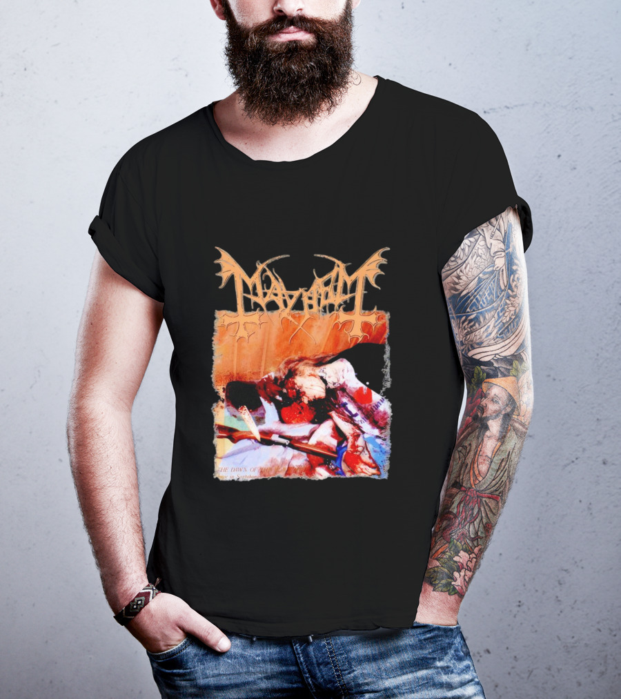 Mayhem Norwegian Black Metal The Dawn Of The Black Hearts T-Shirt