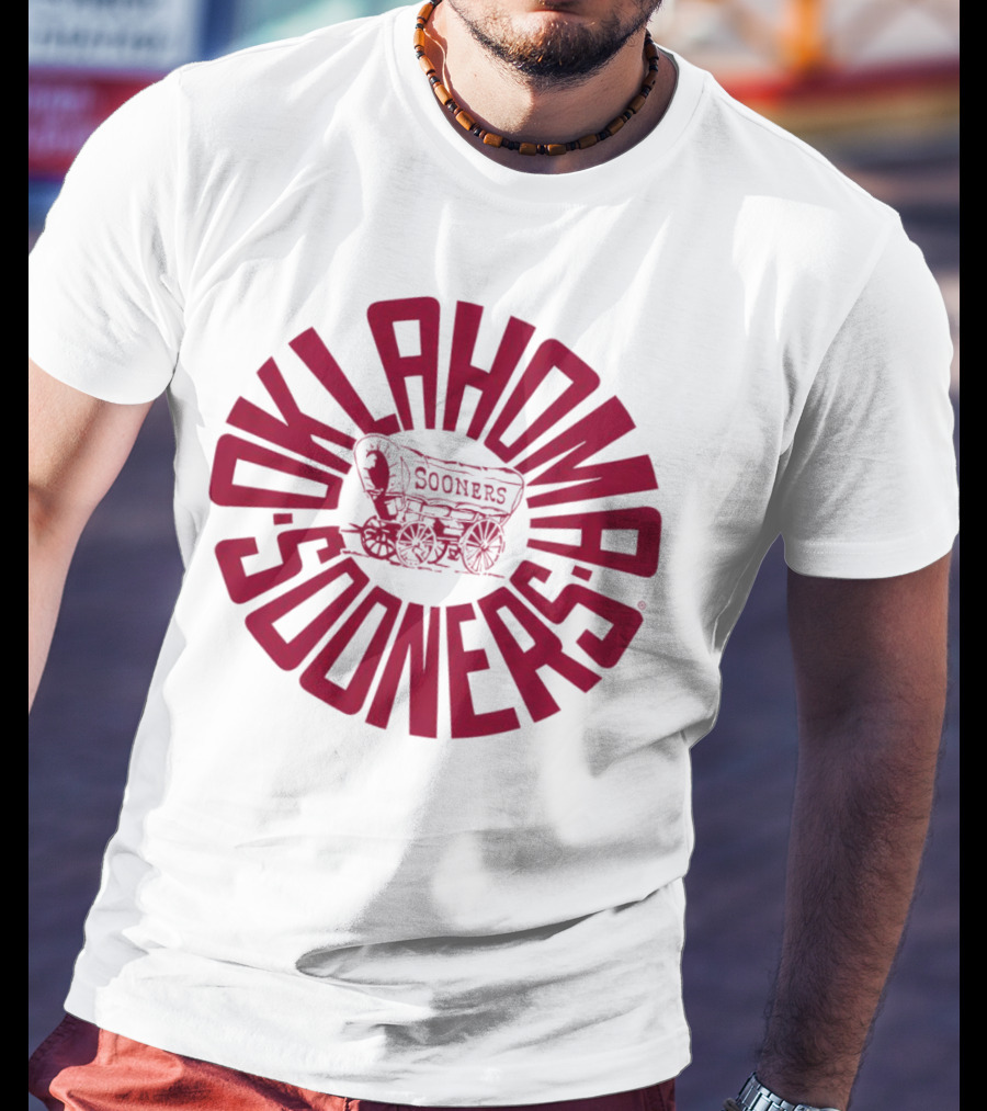 Oklahoma Sooners Covered Wagon Circle T-Shirt
