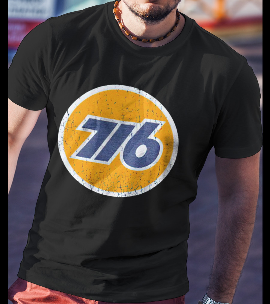 Pumped Up 716 Retro Sports Number Circle T-Shirt