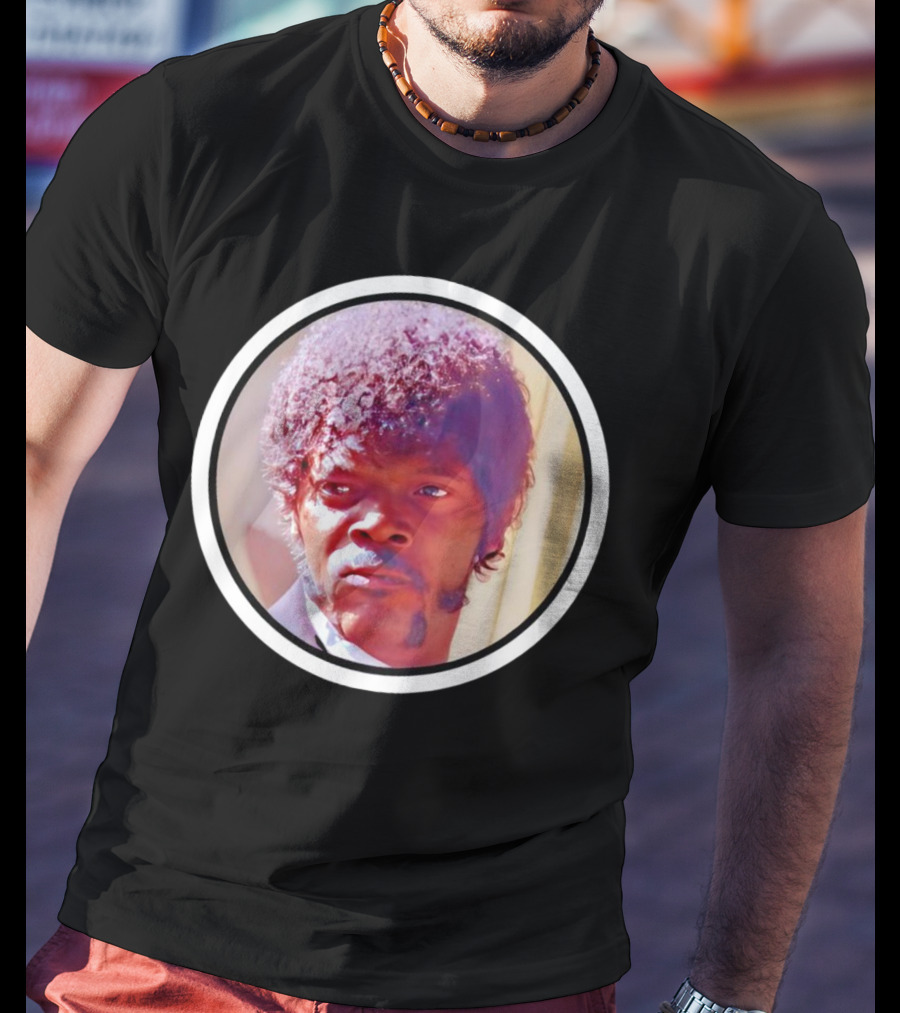 Jules Winnfield Iconic Look Pulp Fiction Samuel L Jackson Photo T-Shirt