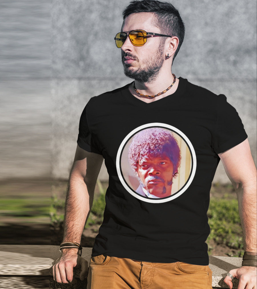 Jules Winnfield Iconic Look Pulp Fiction Samuel L Jackson Photo T-Shirt