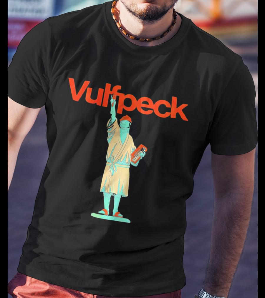 Vulfpeck Statue Of Liberty With Keyboard And Red Hat T-Shirt