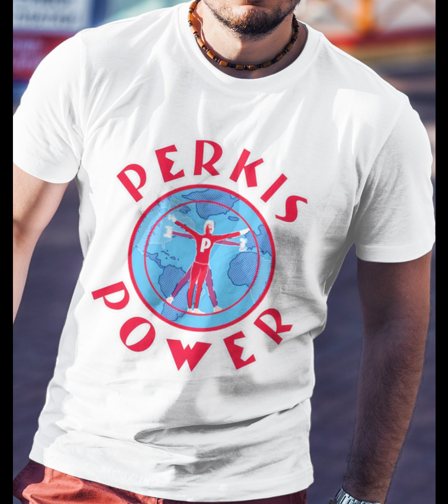 Perkis Power Global Fitness Vitruvian Workout T-Shirt