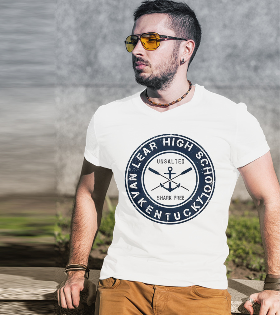 Van Lear High School Kentucky Unsalted Shark Free Anchor And Paddles T-Shirt