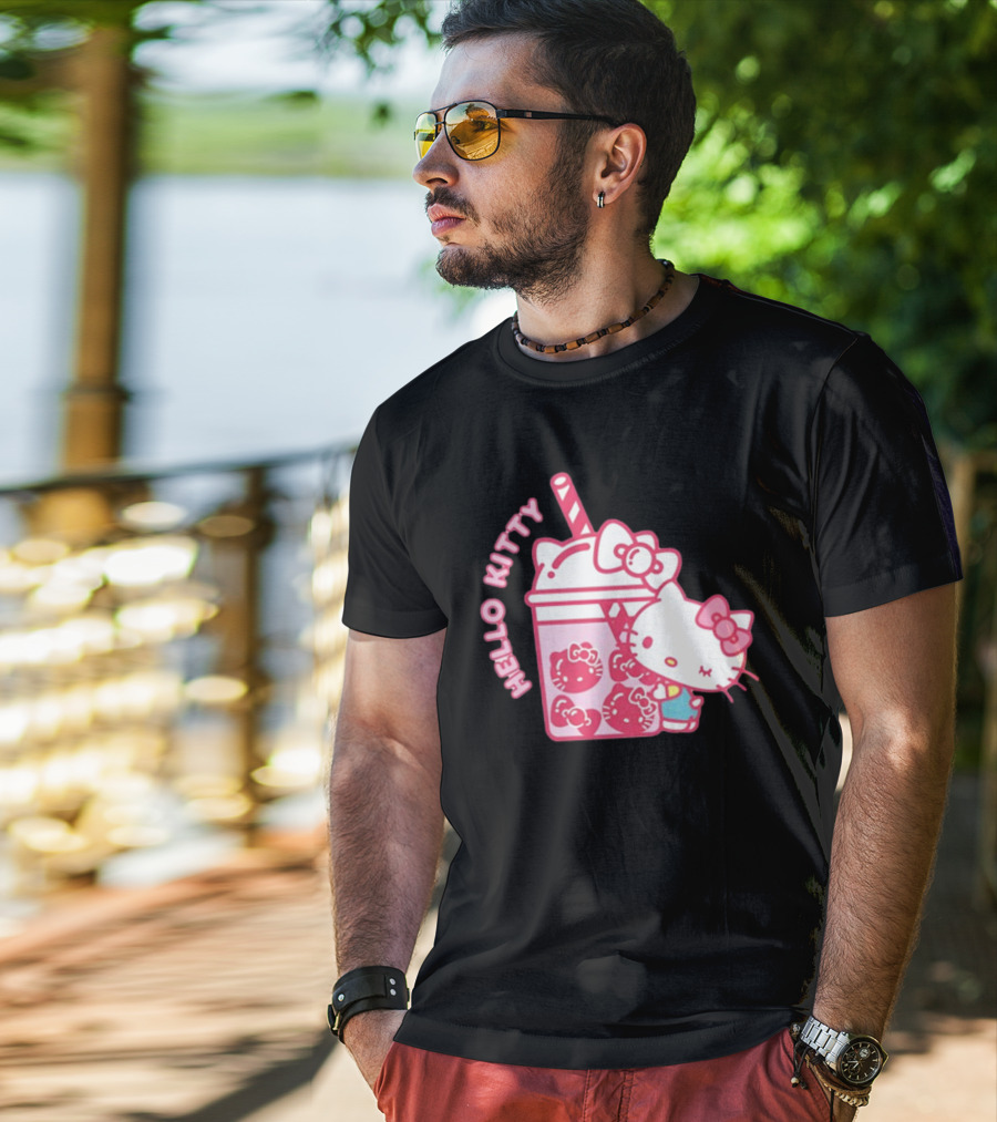 Hello Kitty Bubble Tea Drink Cute T-Shirt