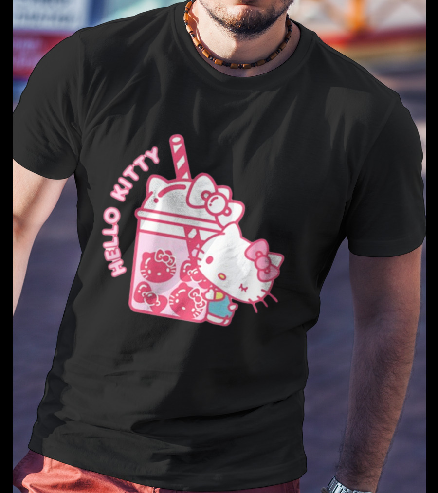 Hello Kitty Bubble Tea Drink Cute T-Shirt