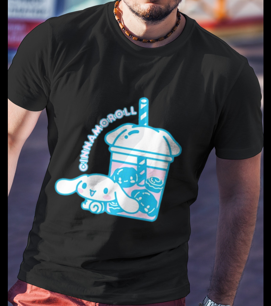 Cinnamoroll Bubble Tea Cup Pastel Cute Character T-Shirt