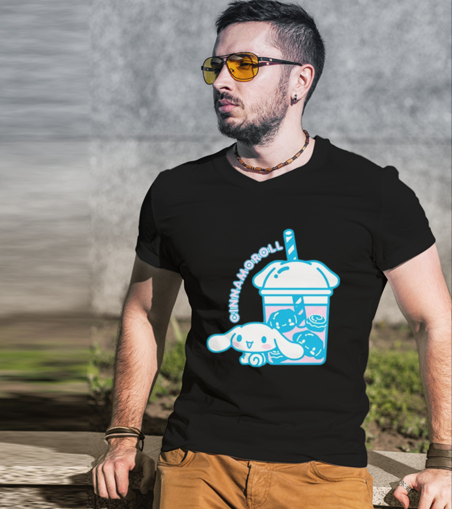Cinnamoroll Bubble Tea Cup Pastel Cute Character T-Shirt