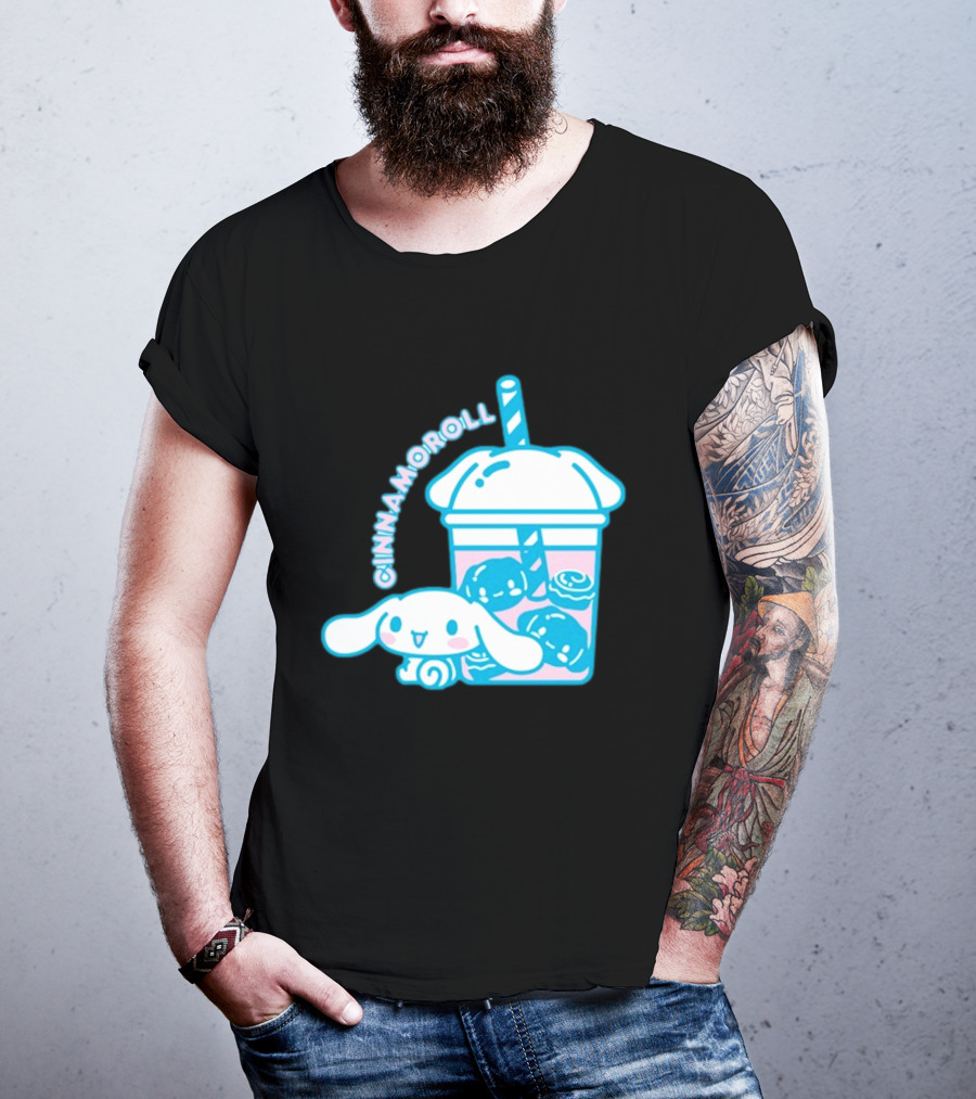 Cinnamoroll Bubble Tea Cup Pastel Cute Character T-Shirt