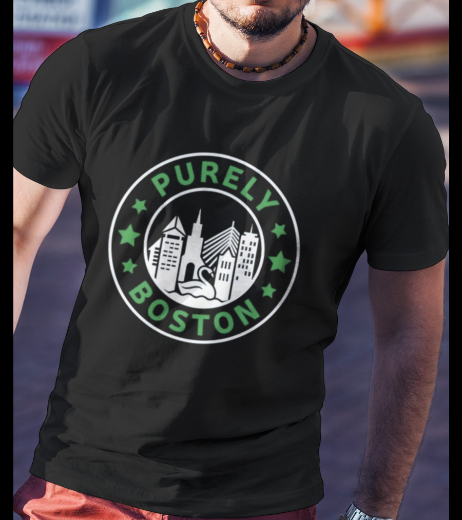 PURELY BOSTON CITY SKYLINE STARS T-Shirt