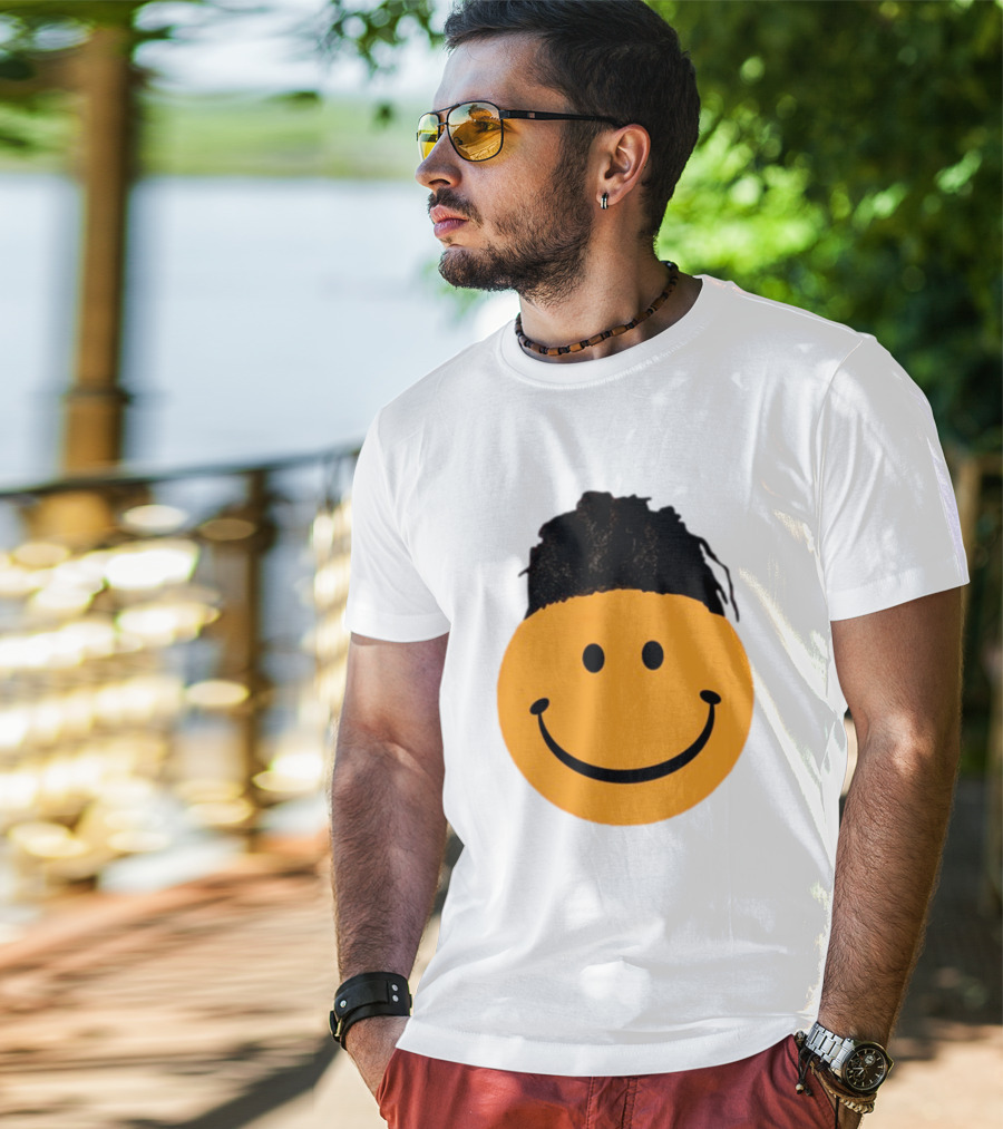 Smiling Face Have A Nice Game Emoji With Hair T-Shirt