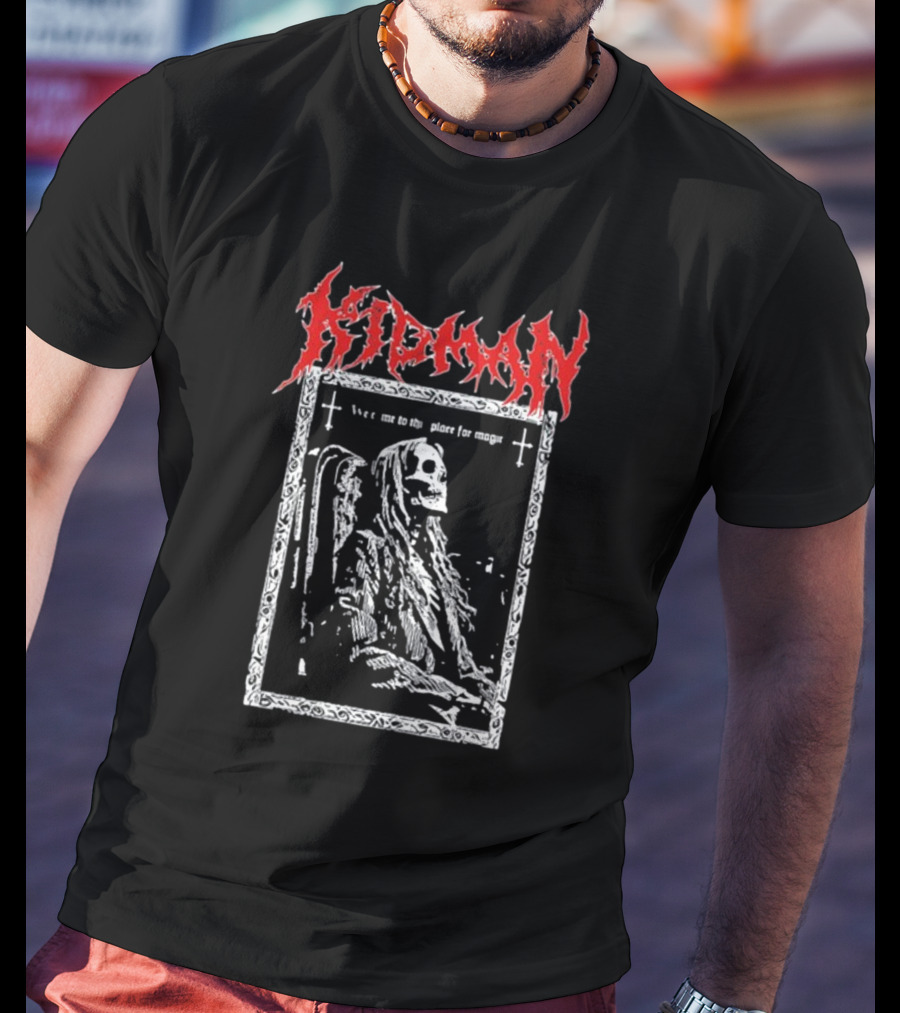 Kidman We Come To This Place For Magic Death Metal Skeleton Chair T-Shirt