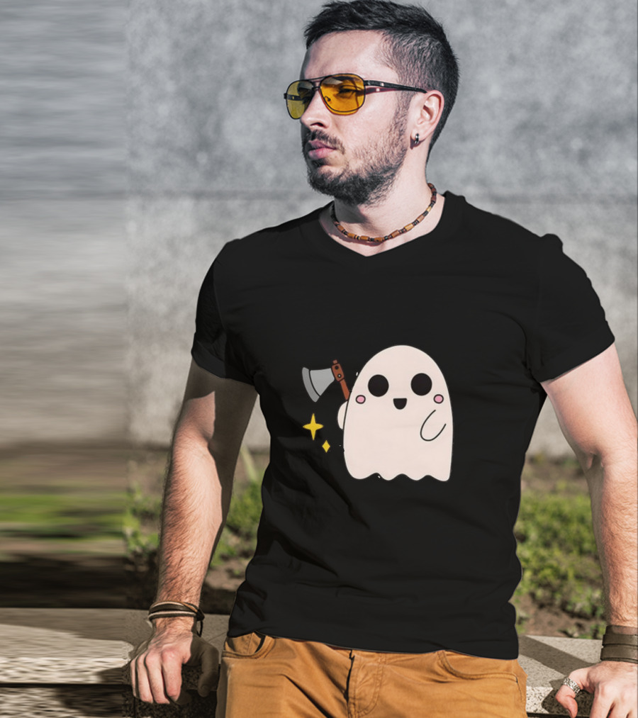 Your Face Pisses Me Off Ghost With Axe T-Shirt