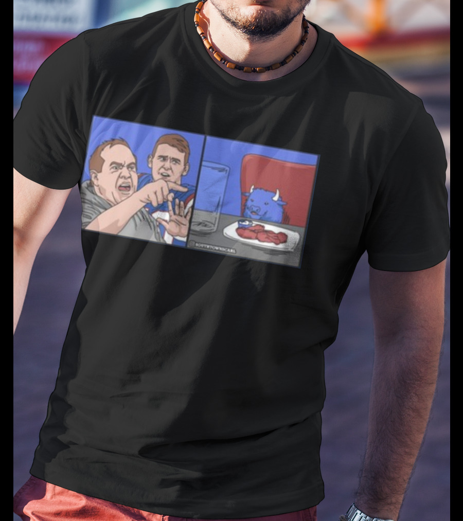Sophtowncarl Angry Man Shouting At Blue Cat Meme T-Shirt