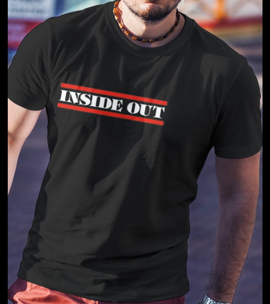 Inside Out No Spiritual Surrender Band Logo Black Flag T-Shirt