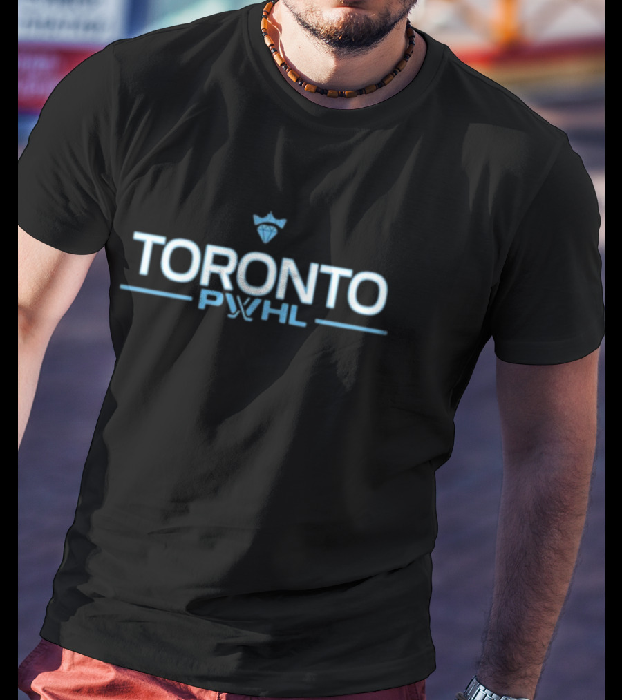 Toronto PWHL Logo With Crown And Hockey Stick Elements T-Shirt