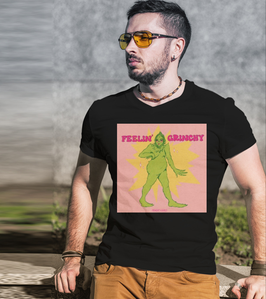 Feelin’ Grinchy Tragicgirls Retro Green Character T-Shirt