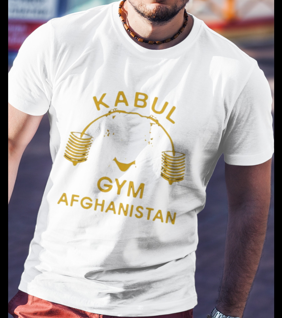 Kabul Gym Afghanistan Weights Icon Lord Miles Wearing T-Shirt