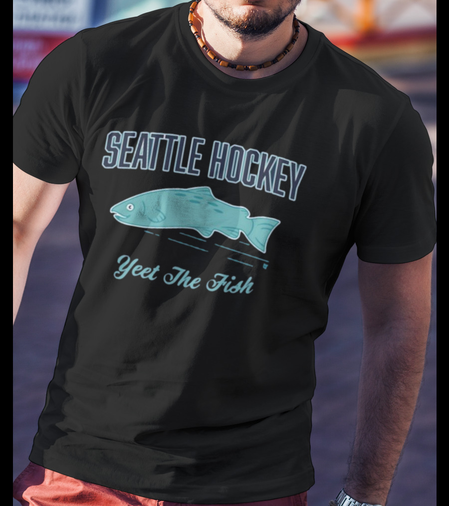 Seattle Hockey Yeet The Fish Fish-Tossing Humor T-Shirt