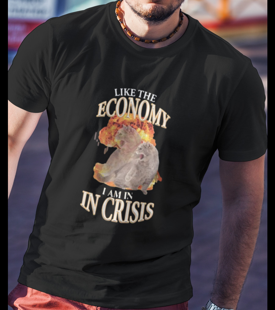 LIKE THE ECONOMY I AM IN CRISIS CAT EXPLOSION T-Shirt