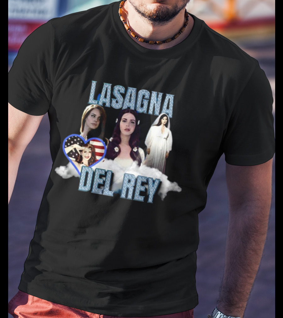 Lasagna Del Rey American Heart Cloud T-Shirt