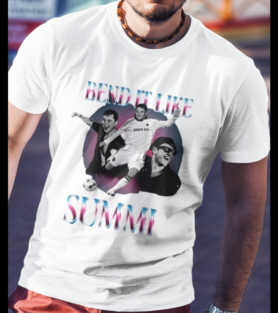 Bend It Like Summit Soccer Player Energetic Expression T-Shirt