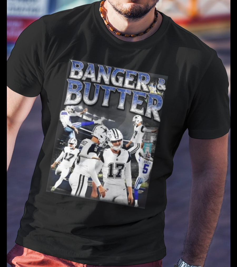 Banger And Butter Football Action With 17 And 5 T-Shirt