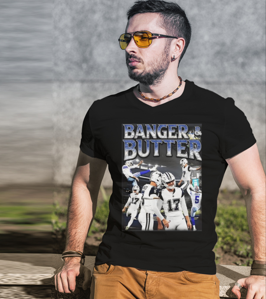 Banger And Butter Football Action With 17 And 5 T-Shirt
