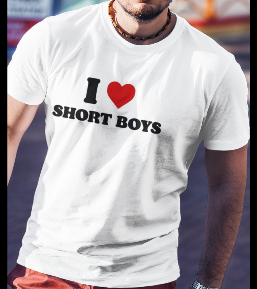 I Heart Short Boys Love Emphasis T-Shirt