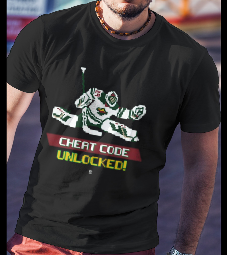Fleury Cheat Code Unlocked Pixel Art Hockey T-Shirt