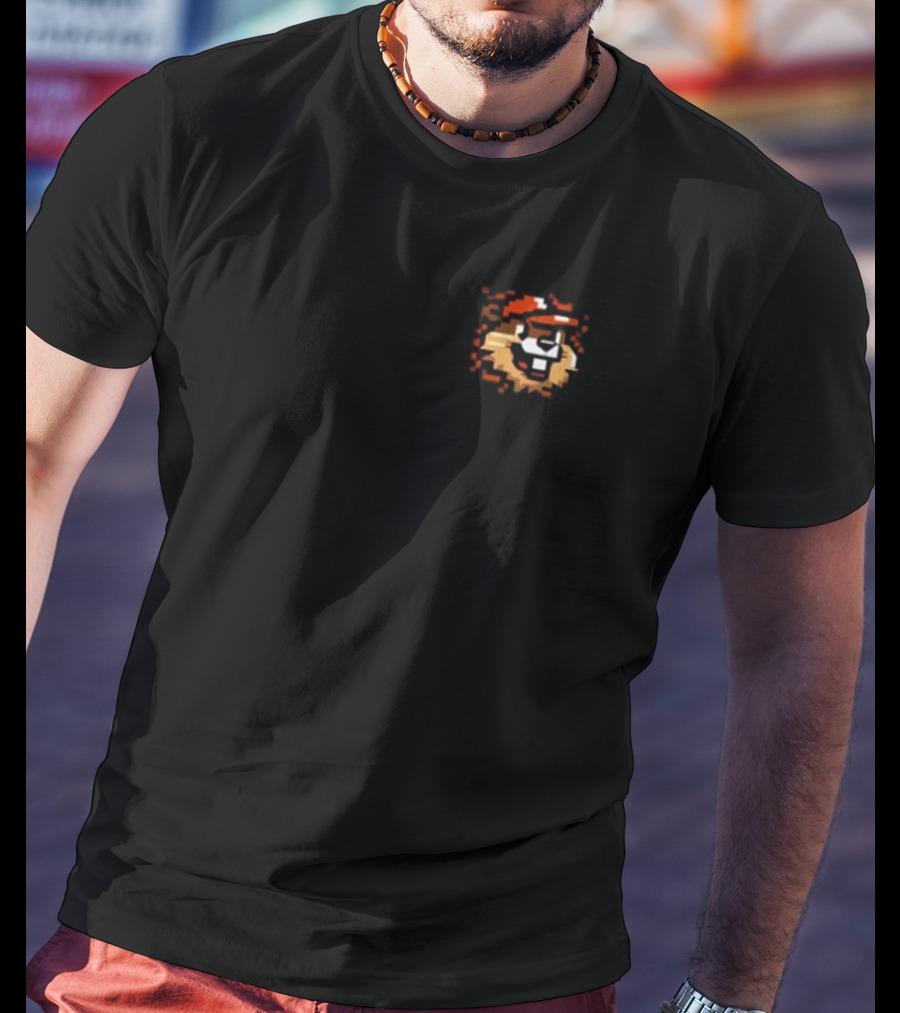 Thedigitaldam The Pac 2 Retro Gaming Beaver Mascot T-Shirt