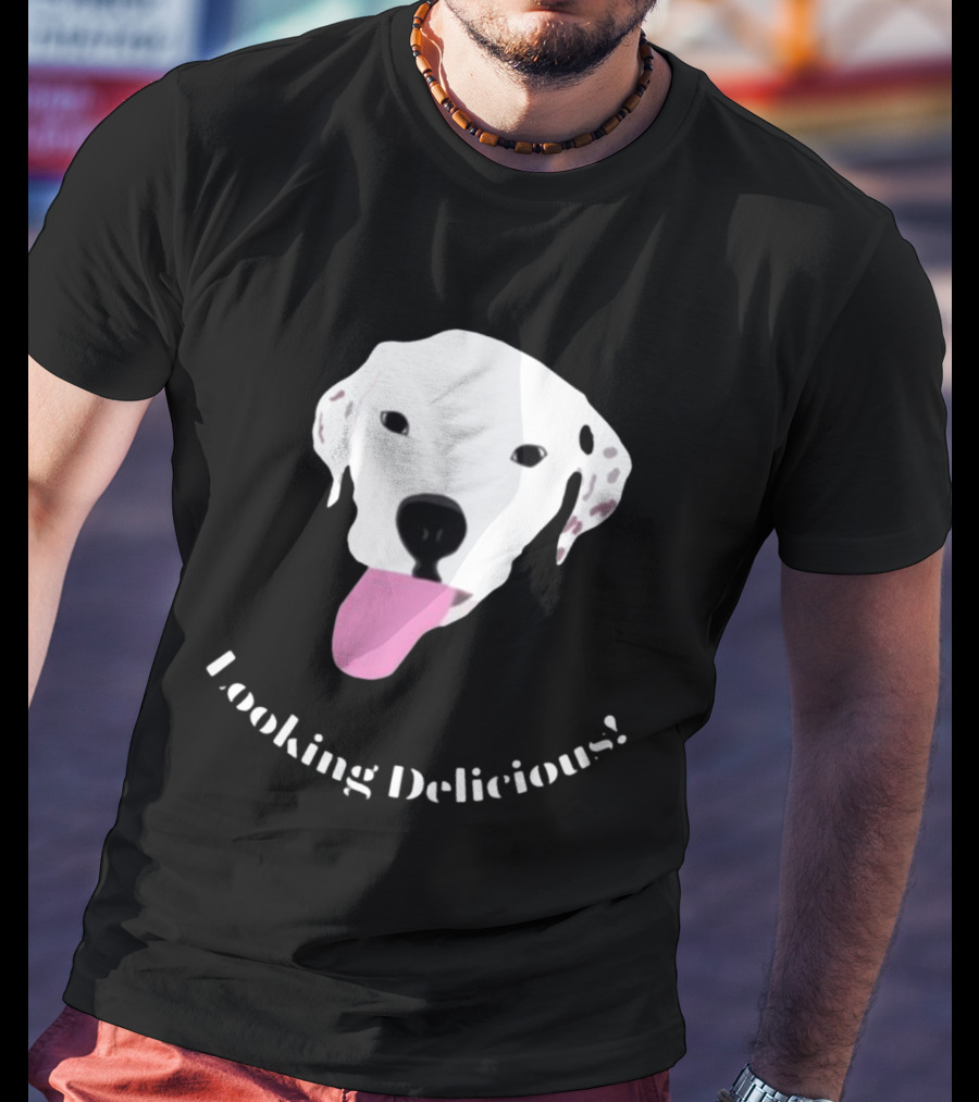 Looking Delicious Remi Dog Illustration With Pink Tongue T-Shirt