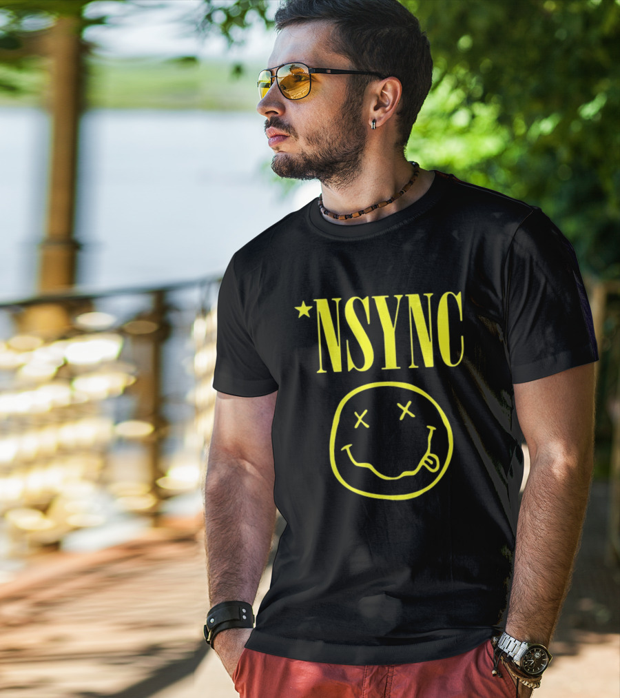 NSYNC Smiley Face Crossover T-Shirt