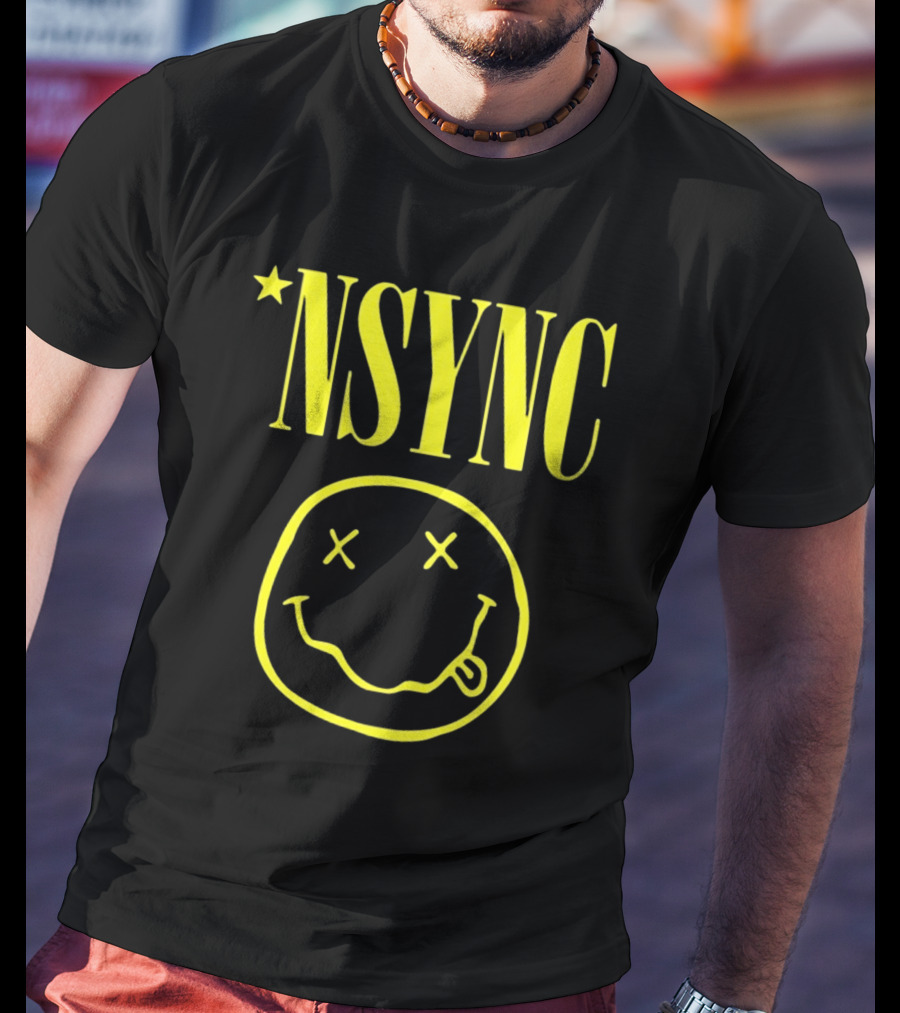 NSYNC Smiley Face Crossover T-Shirt
