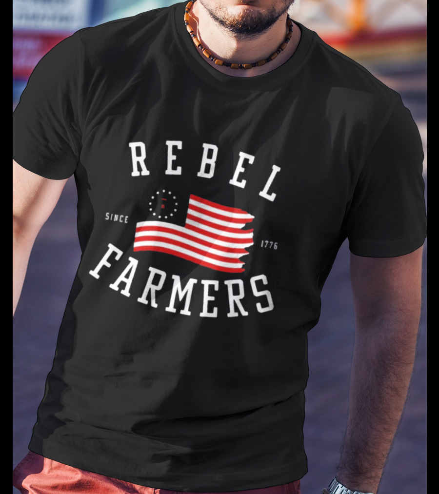 Gatlin Didier Rebel Farmers Since 1776 Flag T-Shirt