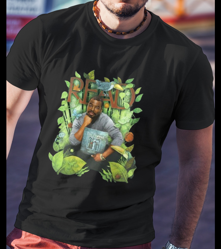 LeVar Burton Read The Tin Forest Surrounded By Lush Greenery And Animals T-Shirt