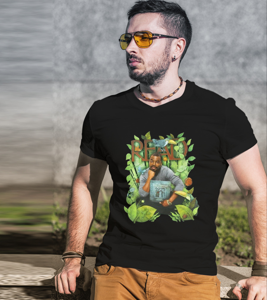 LeVar Burton Read The Tin Forest Surrounded By Lush Greenery And Animals T-Shirt