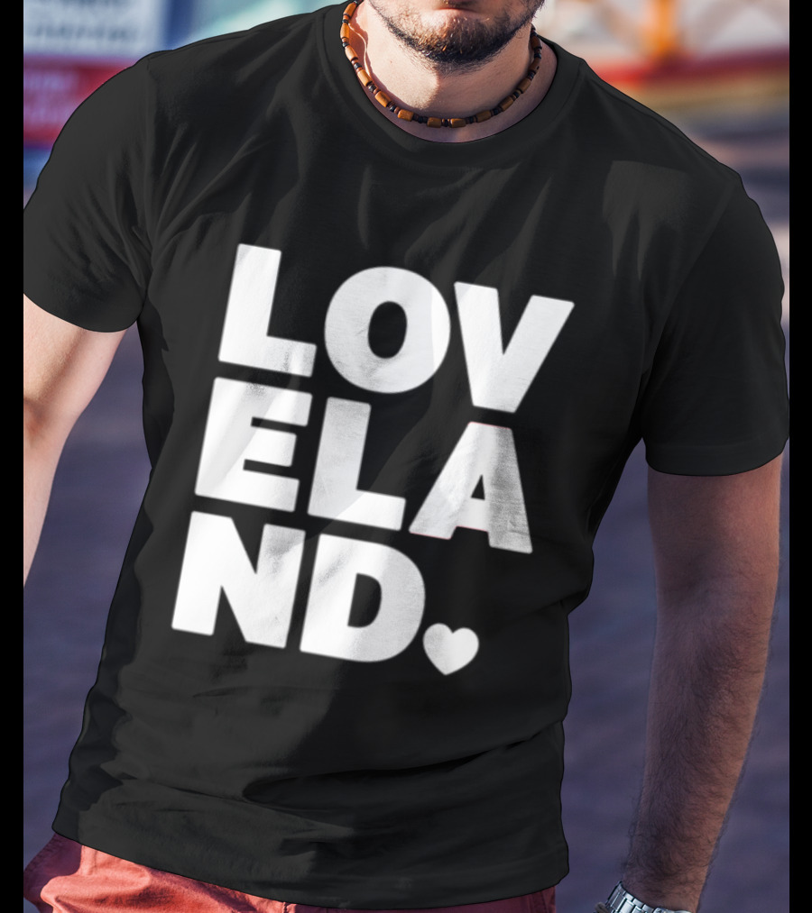 Cincyshirts Loveland White Ink Heart T-Shirt