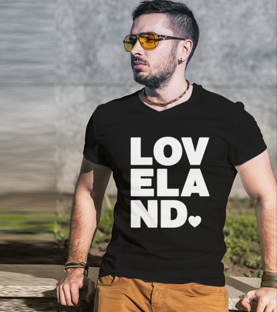 Cincyshirts Loveland White Ink Heart T-Shirt