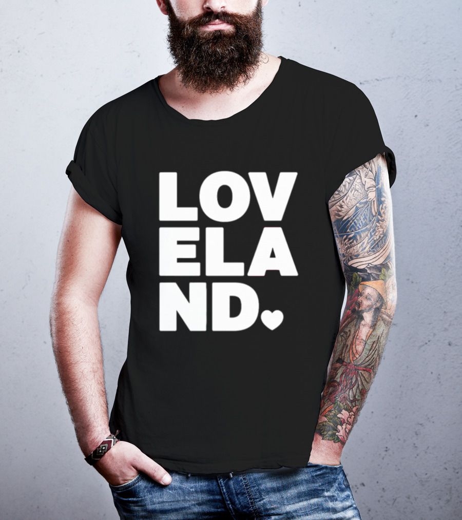Cincyshirts Loveland White Ink Heart T-Shirt