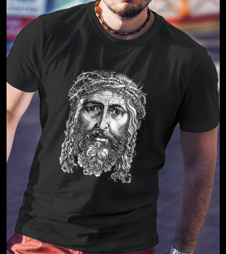 Cj Stroud Jesus Christ Portrait With Crown Of Thorns T-Shirt