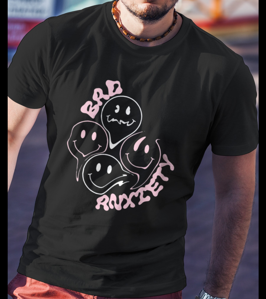 Megantheestallion Bad Anxiety Smiley Faces T-Shirt